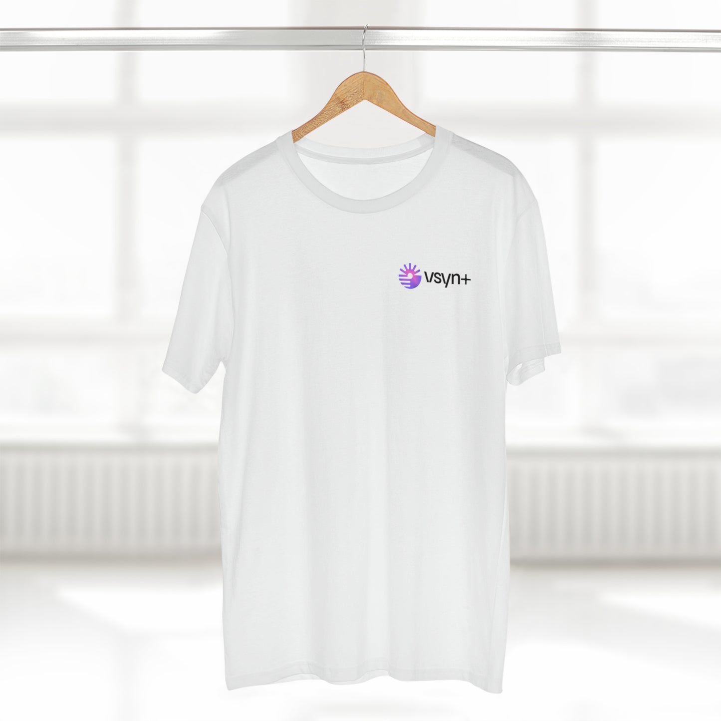 VSYN+ White Tee (logo off-centered)