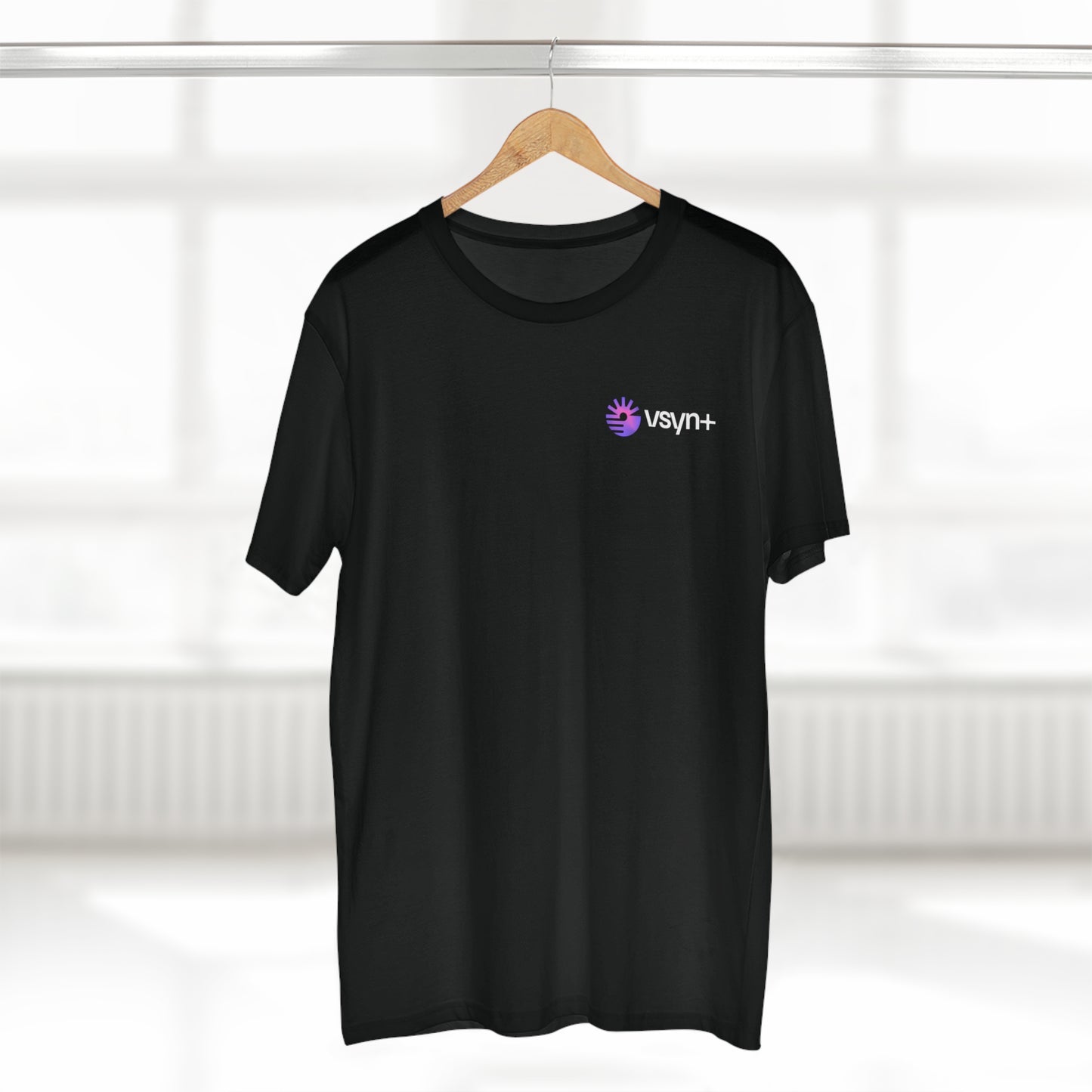 VSYN+ Black Tee (logo off-centered)