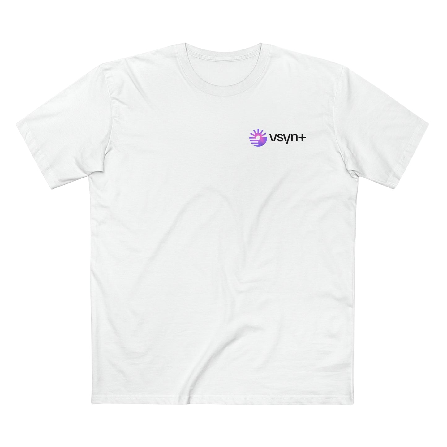 VSYN+ White Tee (logo off-centered)