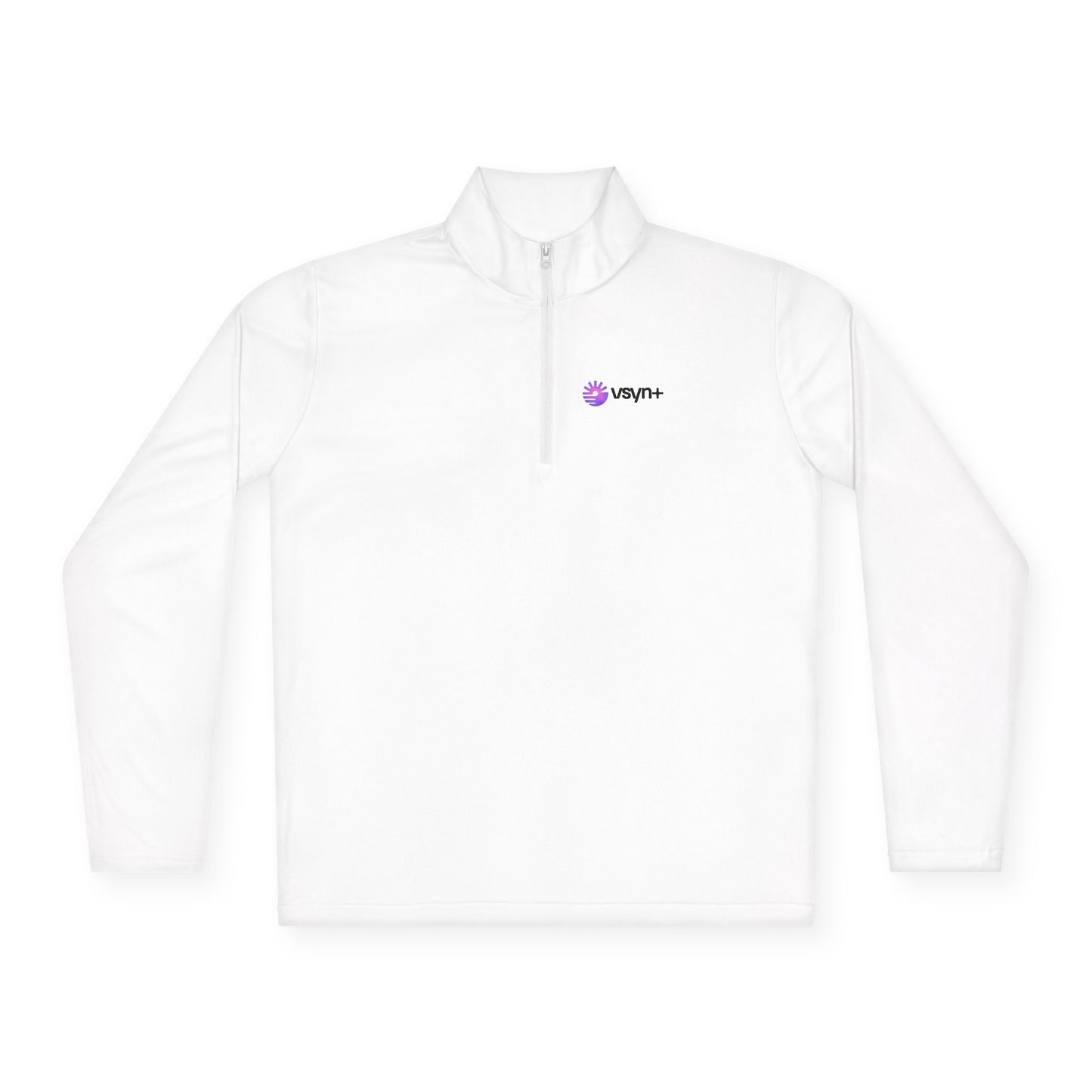 VSYN+ White Quarter-Zip Pullover