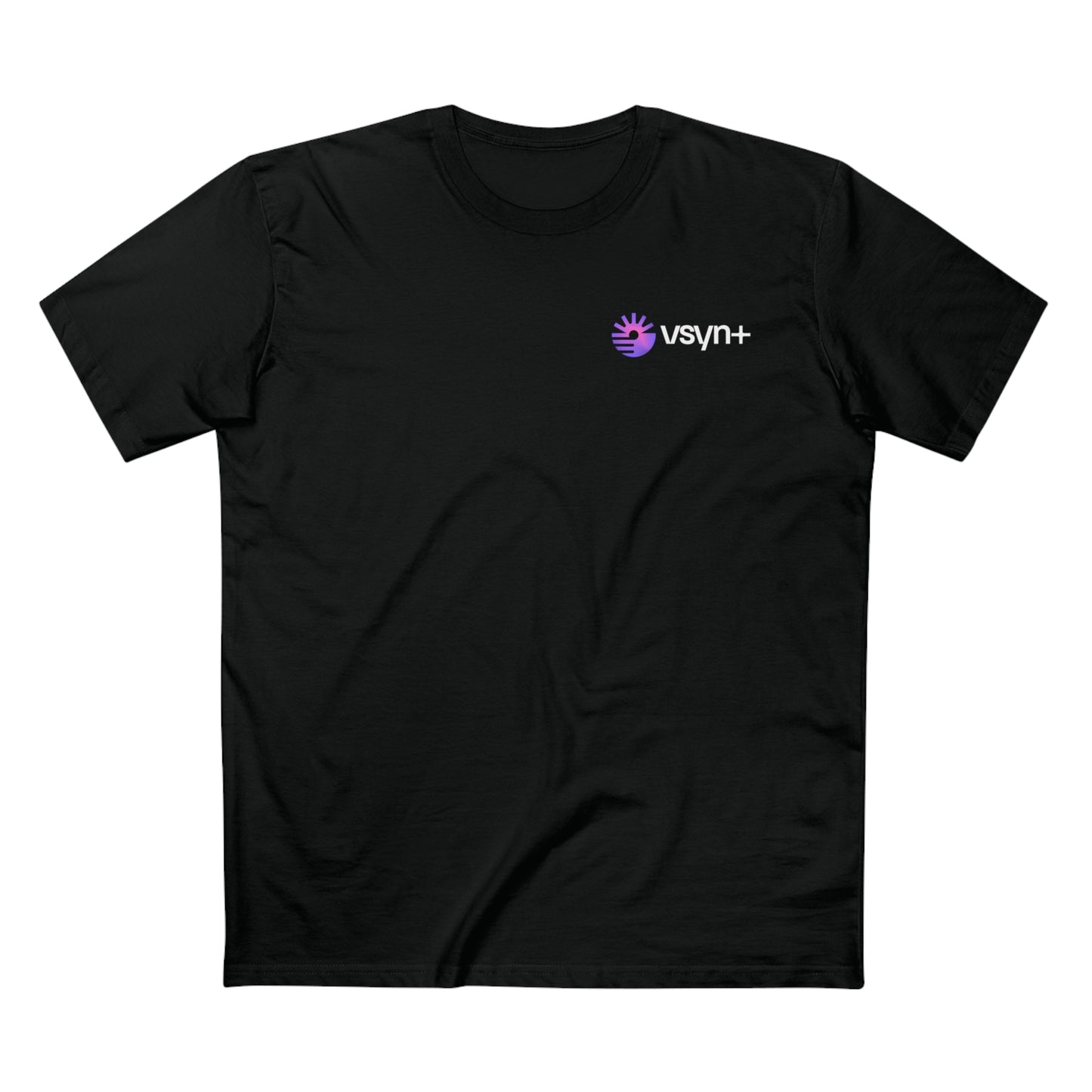 VSYN+ Black Tee (logo off-centered)