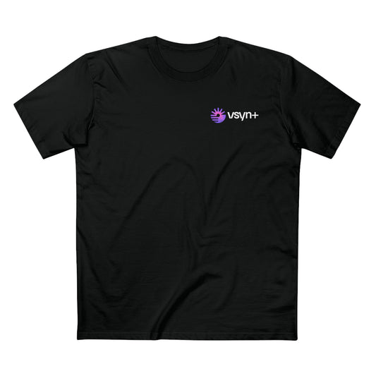 VSYN+ Black Tee (logo off-centered)