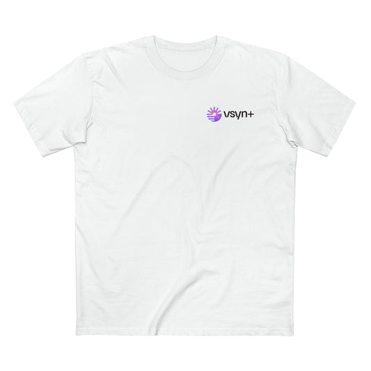 VSYN+ White Tee (logo off-centered)