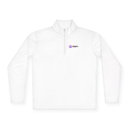 VSYN+ White Quarter-Zip Pullover